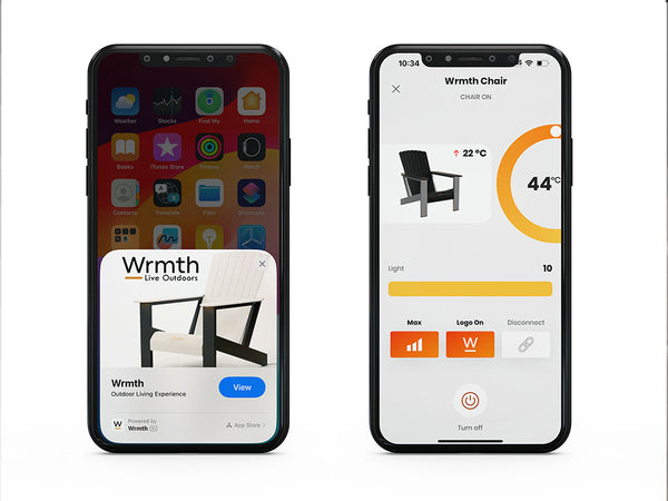 Gadgetify talks about our app connected heated modern Adirondack chair