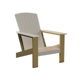 45 degree angle of Muskoka Tundra chair with Brass legs 