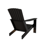 Back view of Muskoka Carbon Black with Slate legs. 